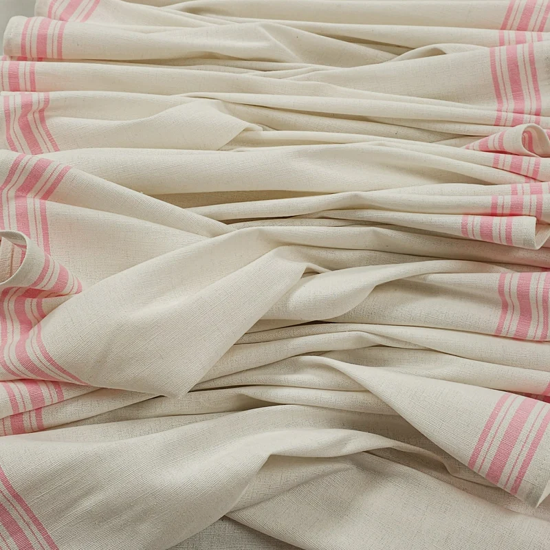 Tissu pour linge à vaisselle | Lin & Coton | Rayures Classiques