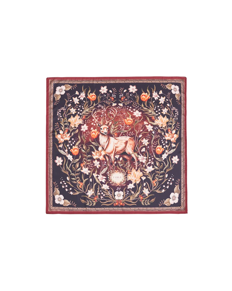 Aurora Tales Square Scarf in Peach