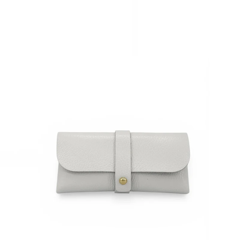 Etui à lunettes en cuir grainé LUMOS Blanc