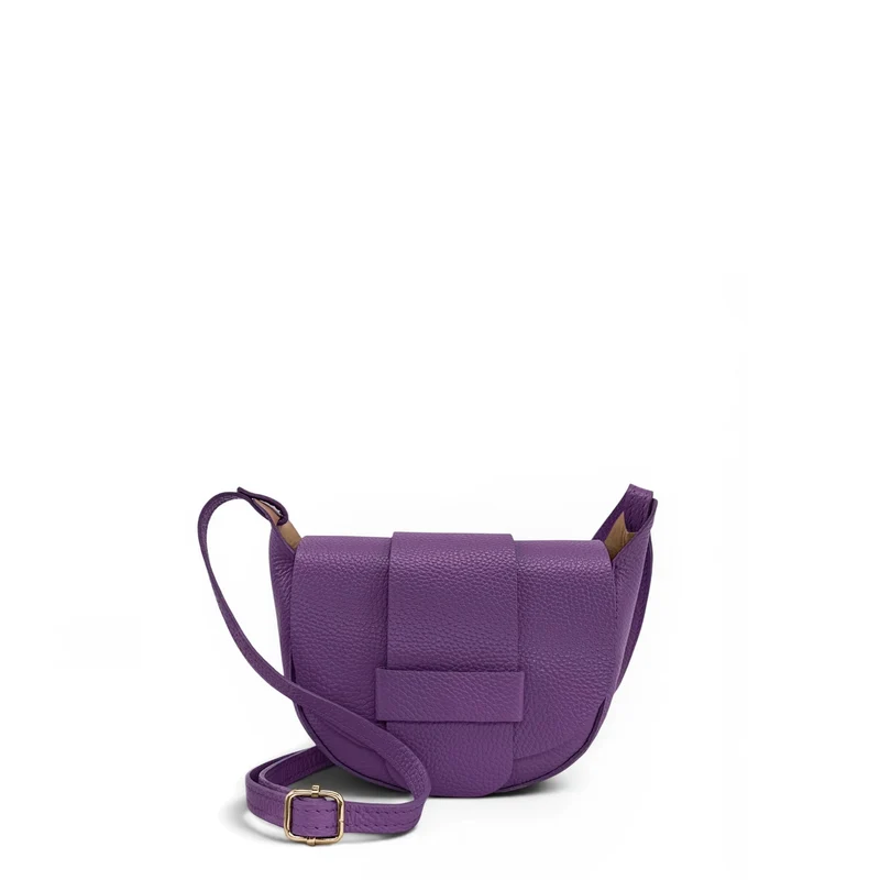 Mini sac besace en cuir grainé LOLLY Violet