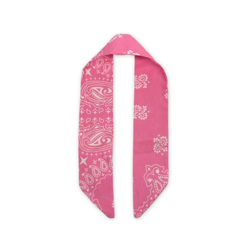 Foulard de sac en coton imprimé BANDANA Rose bubble gum