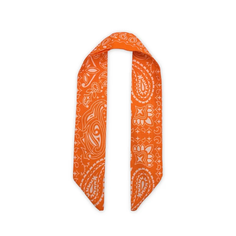 Foulard de sac en coton imprimé BANDANA Orange