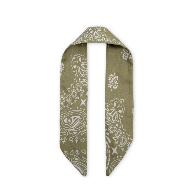 Foulard de sac en coton imprimé BANDANA Vert matcha latte