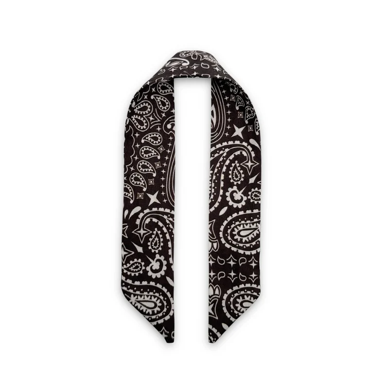 Foulard de sac en coton imprimé BANDANA Marron cacao