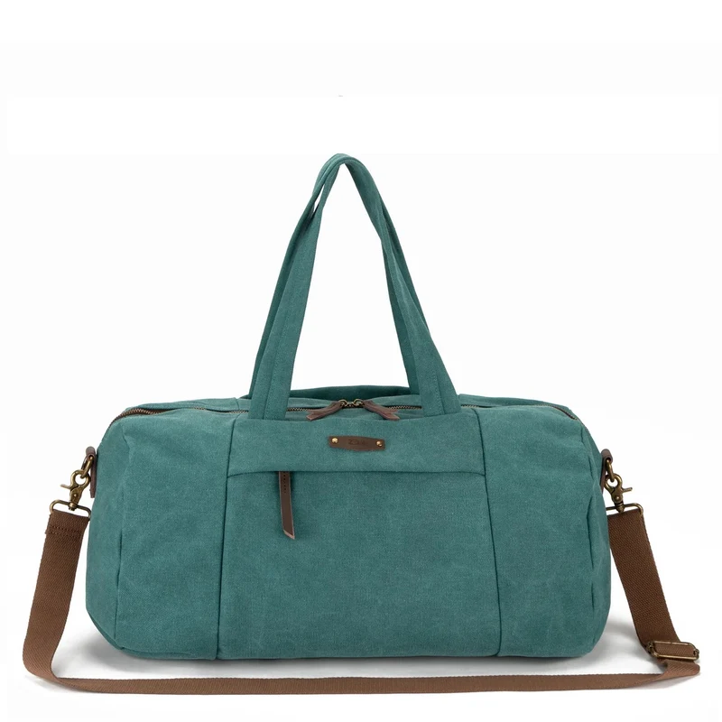 Sac bowling en toile et cuir LEDRU-ROLLIN Vert canard