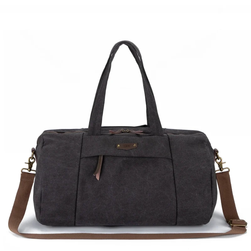 Sac bowling en toile et cuir LEDRU-ROLLIN Noir