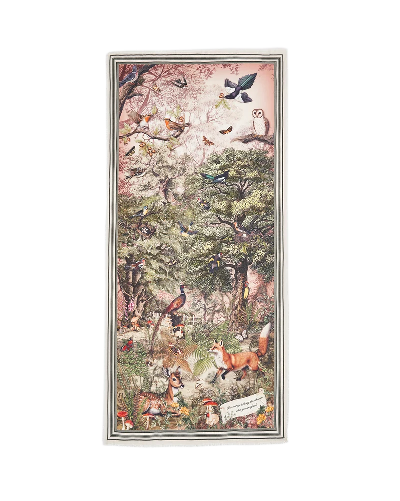 Woodland Tales Long Scarf in Taupe