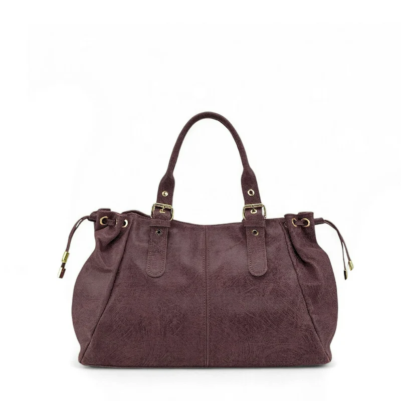 Sac bowling en cuir brossé PRINCESSE BROSSEE XL Bordeaux