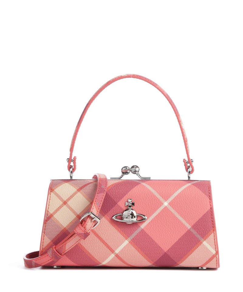 Vivienne Westwood Doll Frame Buccia D'Arancia XL Sac à main fraser pink