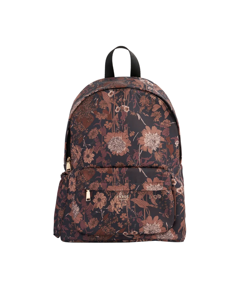 Deco Blooms Large Black Backpack