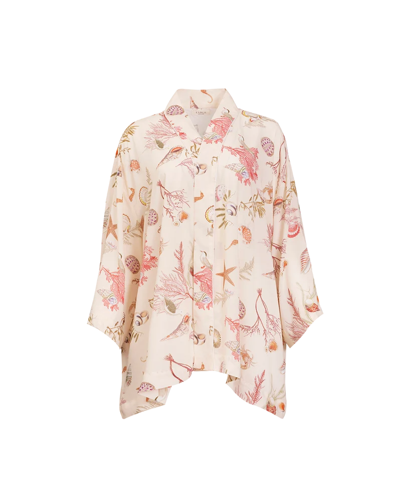 Whispering Sands Lotus Pink Short Kimono