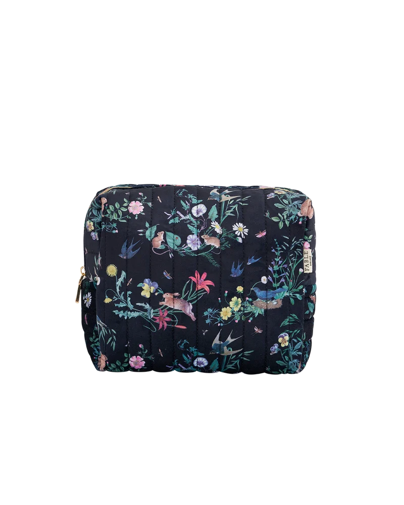 Running Bunny Large Quilted Makeup Bag