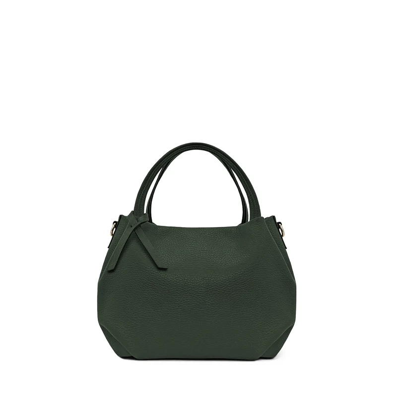 Sac à main en cuir grainé BUBBLE Vert forêt