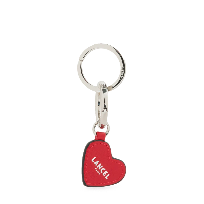 Leather heart keychain