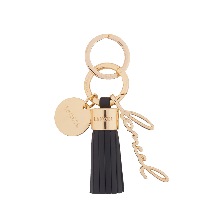 Lancel pompom key ring