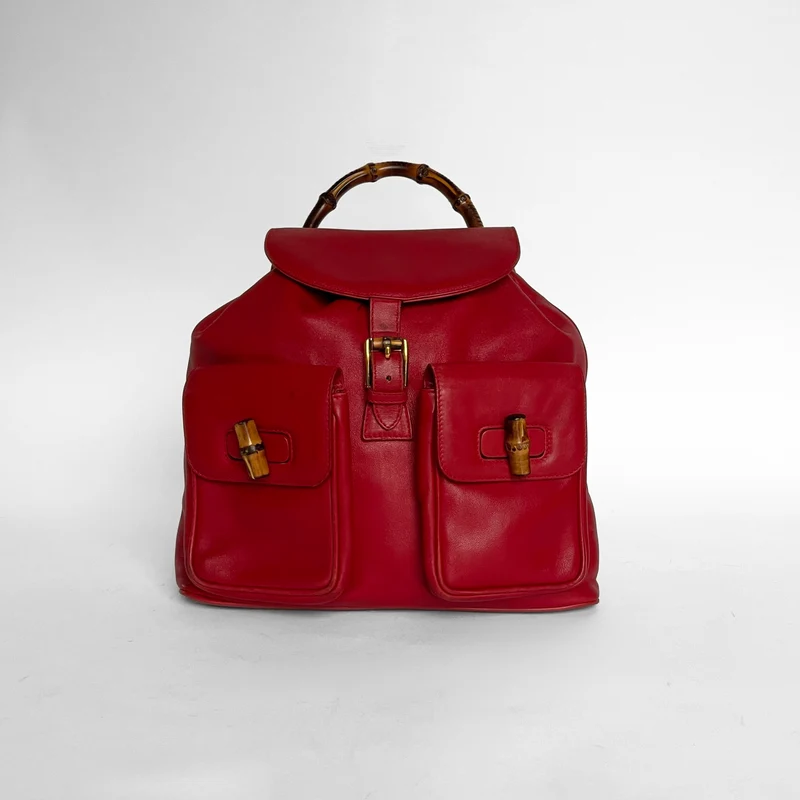 Gucci Sac à Dos Bambou Grand Cuir