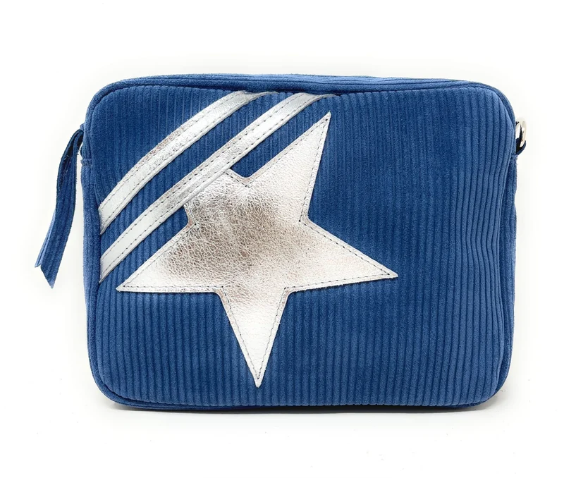 Sac à bandoulière en daim SILVER STAR Bleu