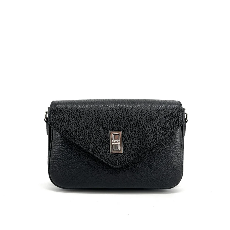 Sac trotteur en cuir grainé BAGGY Noir