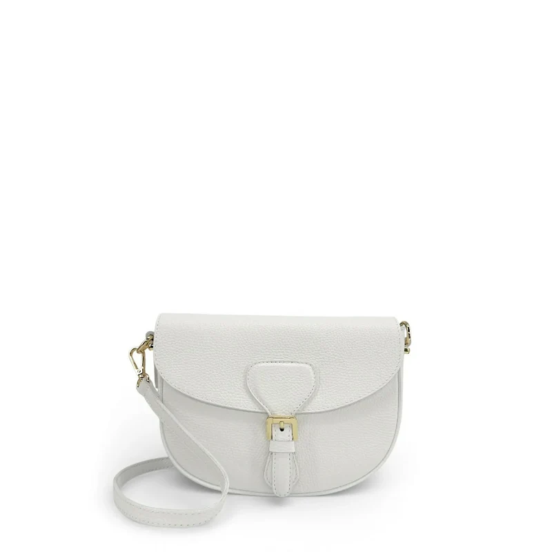 Sac trotteur en cuir grainé MASINA Blanc
