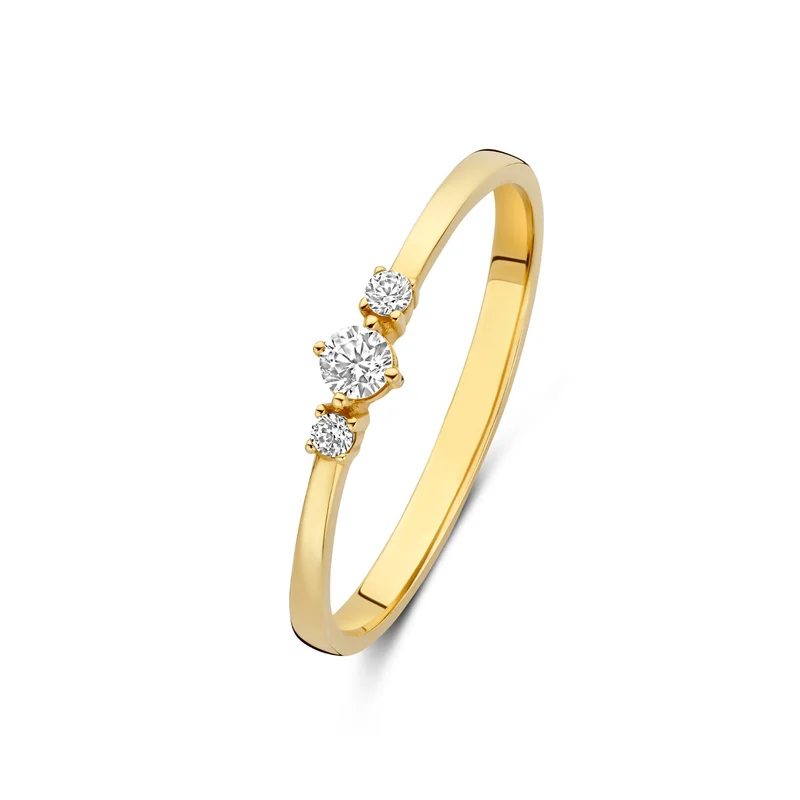 Beloro Jewels Monte Napoleone Delphine bague en or 9 carats avec pierres en zirconium BO330055-56