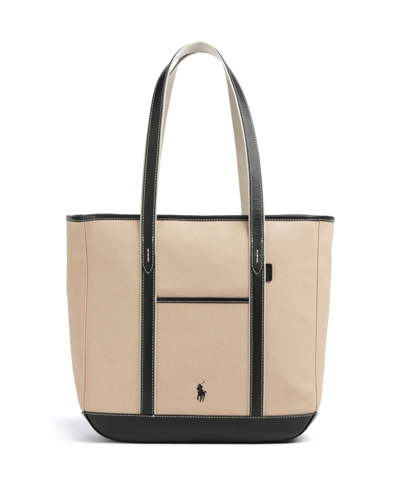 Polo Ralph Lauren Canvas Medium Cabas porcelain/black