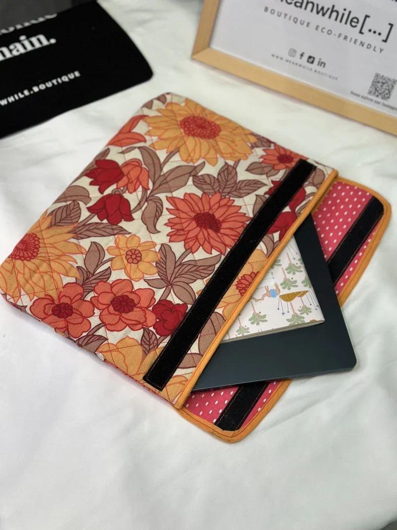 Housse d'ordinateur upcyclée pour grand ordinateur