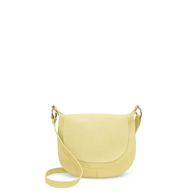 Sac bandoulière en cuir grainé LITTLE CITIZEN Soft jaune