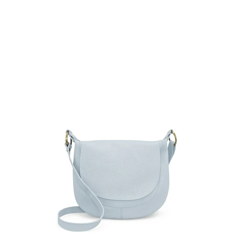 Sac bandoulière en cuir grainé LITTLE CITIZEN Bleu pastel