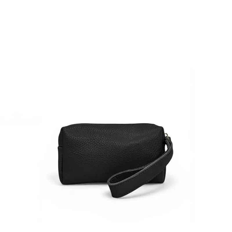 Trousse en cuir grainé ELORA Noir