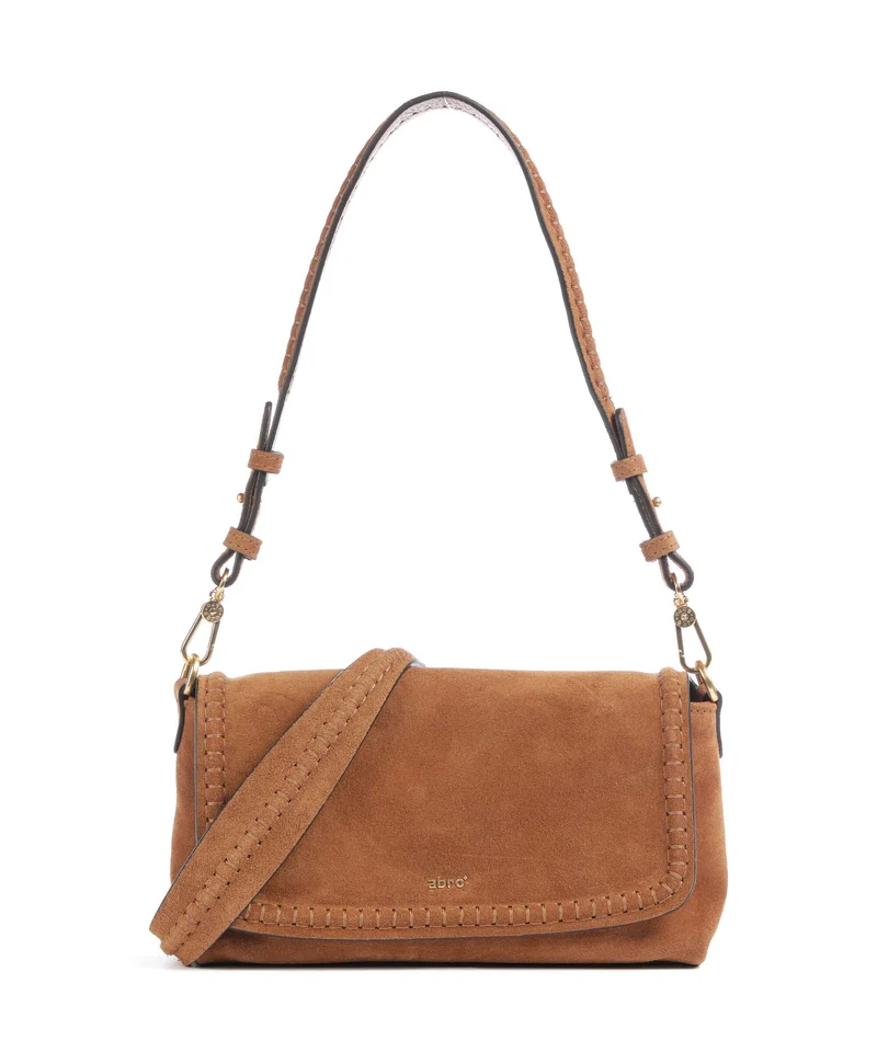 Abro Suede Signature Sac porté épaule cuoio