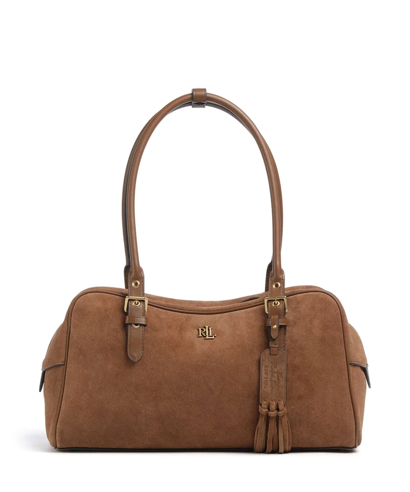 Lauren Ralph Lauren Marcy Large Sac porté épaule light tobacco