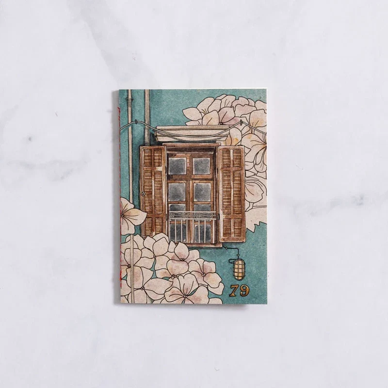 Petit carnet avec illustration en papier recyclé