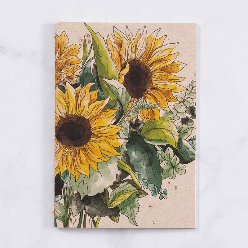 Carnet A5 en papier recyclé avec illustrations