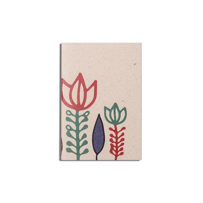 Mini carnet en papier recyclé avec illustration