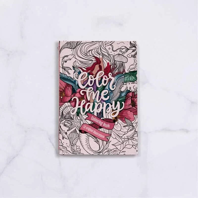 Carnet de coloriage A5 en papier recyclé - Color Me Happy