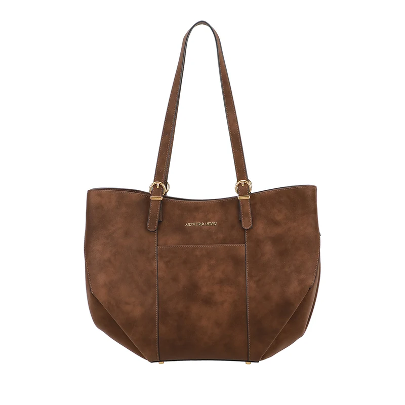 Sac cabas L croûte de cuir Madelena