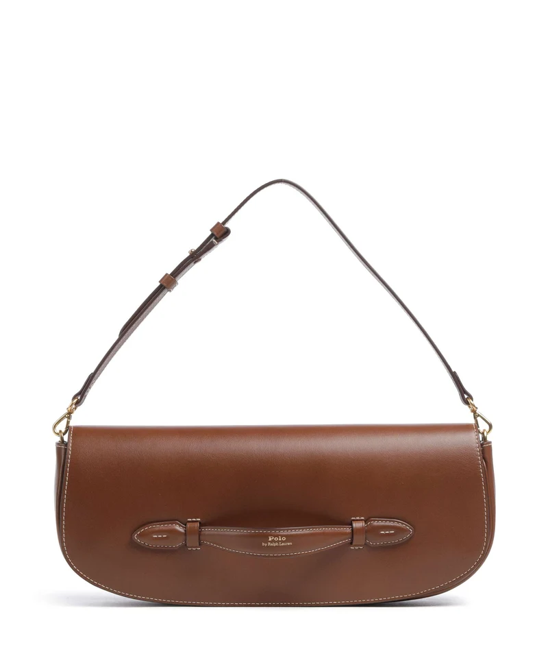 Polo Ralph Lauren Bellport Large Pochette cuoio