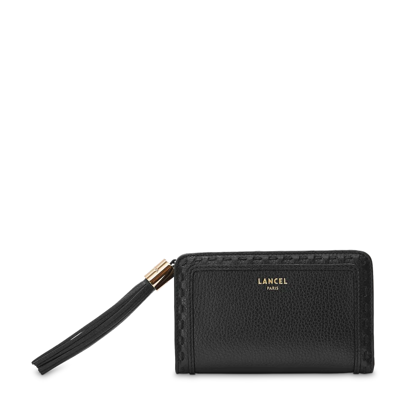 Compact rectangular zipped wallet
