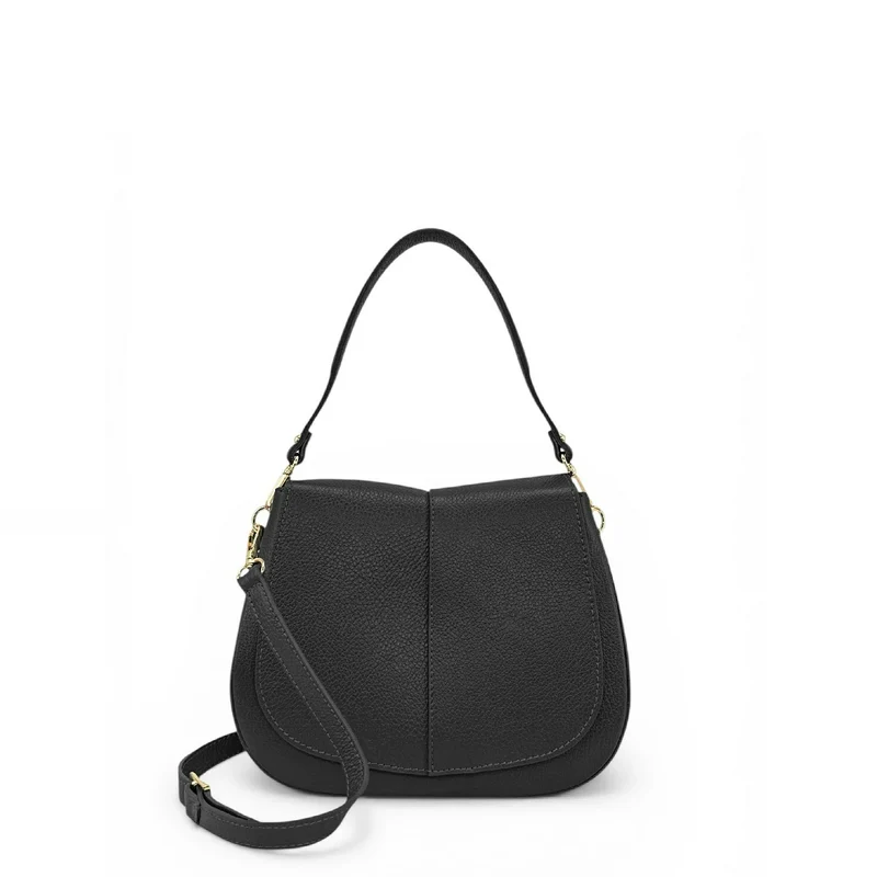 Sac à main en cuir grainé LOUIE Noir