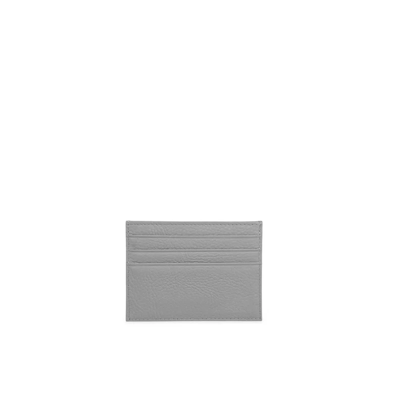 Porte-cartes en cuir grainé NOAH Gris clair