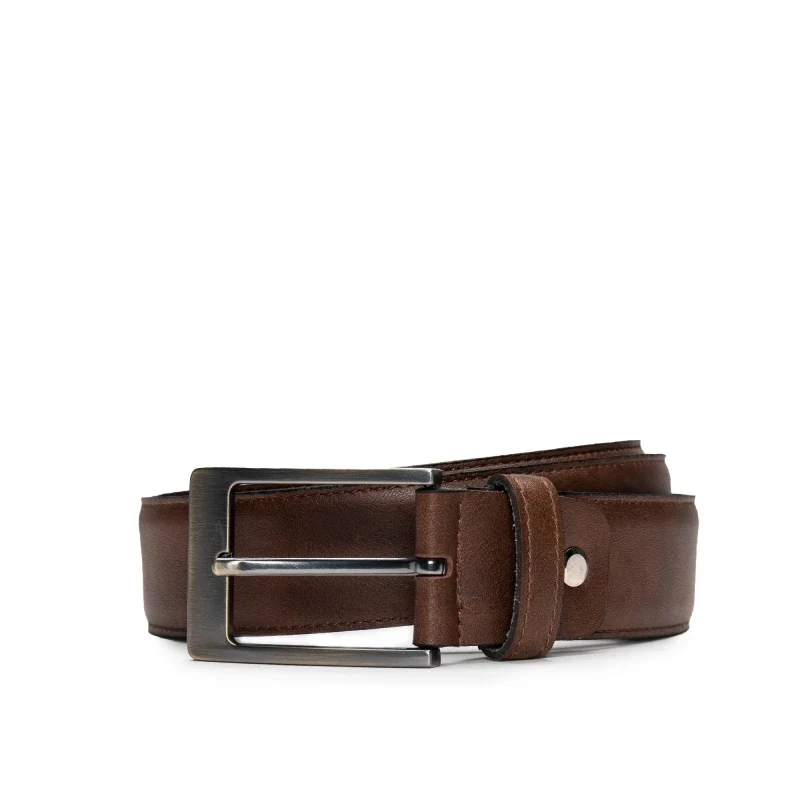 Ceinture homme en microfibre vegan marron - Calaf