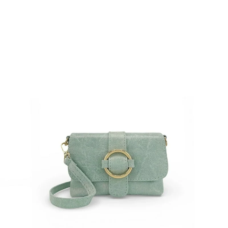 Micro sac en cuir brossé BERLINGOT Vert pastel