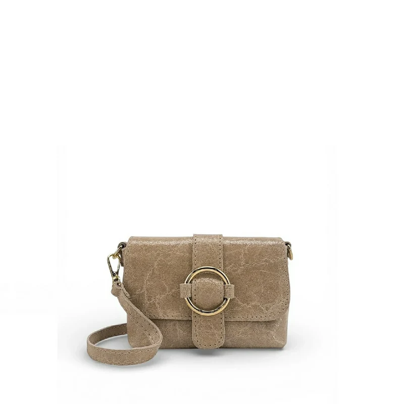 Micro sac en cuir brossé BERLINGOT Taupe