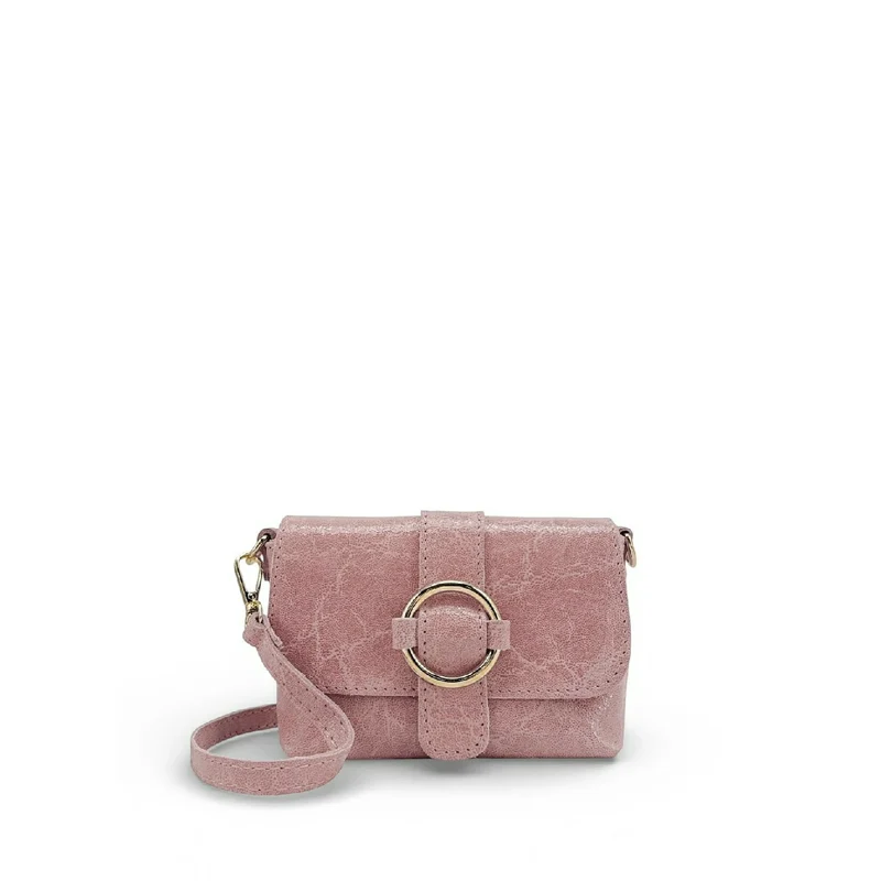 Micro sac en cuir brossé BERLINGOT Rose pastel
