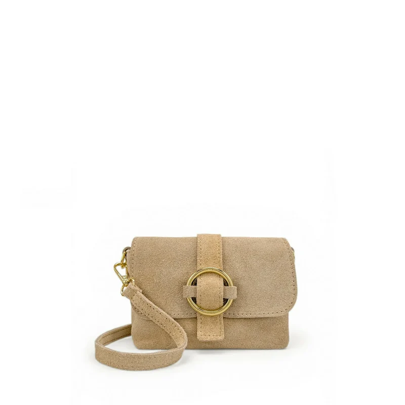 Micro-sac en daim BERLINGOT SUEDE Beige crème