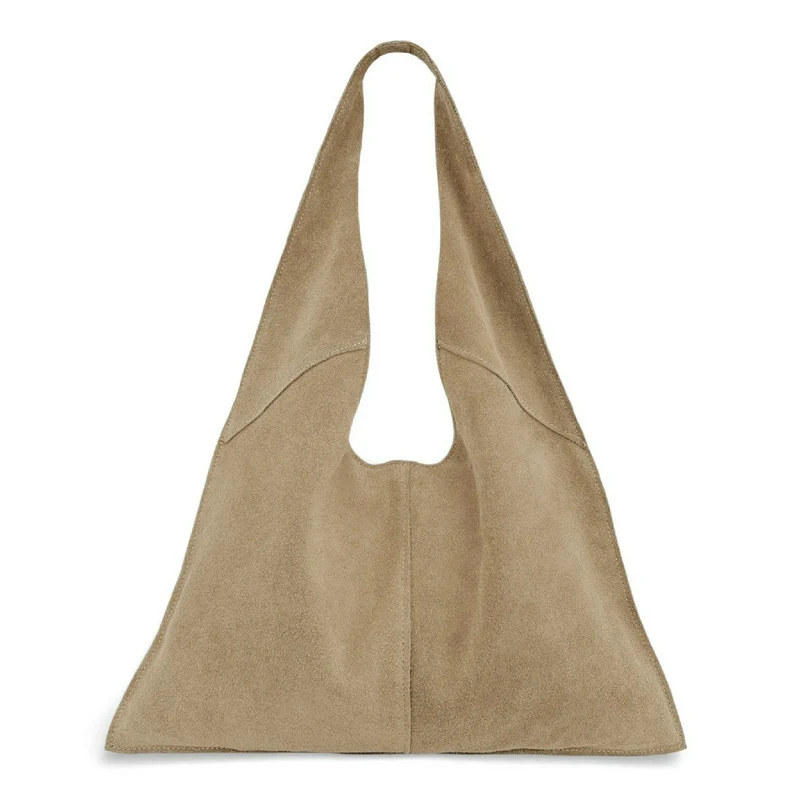 Sac Hobo en daim NEW EVE Beige crème
