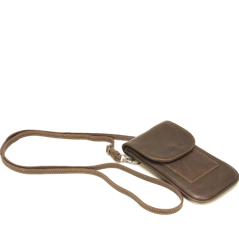 Pochette téléphone bandoulière Johany cuir
