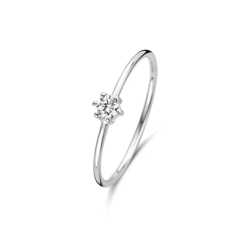 Isabel Bernard Saint Germain Bague Or blanc 14 carats IB330024-48