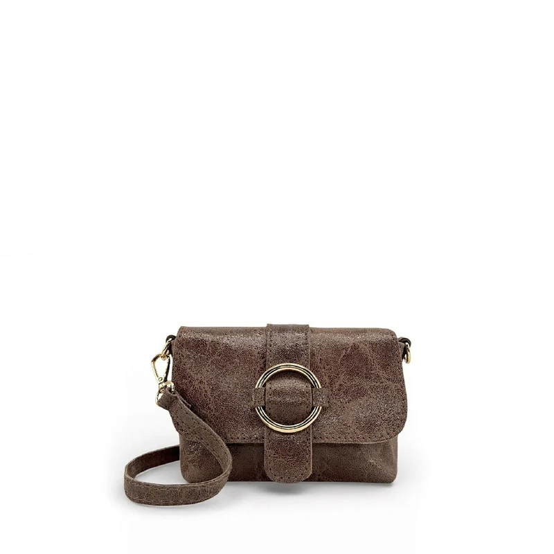 Micro sac en cuir brossé BERLINGOT Moka