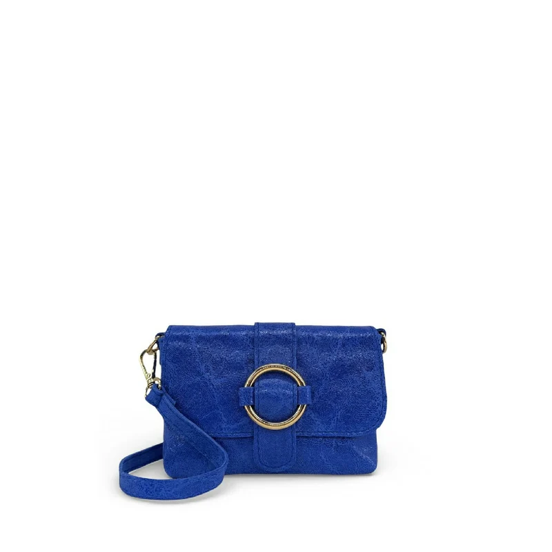 Micro sac en cuir brossé BERLINGOT Bleu roi